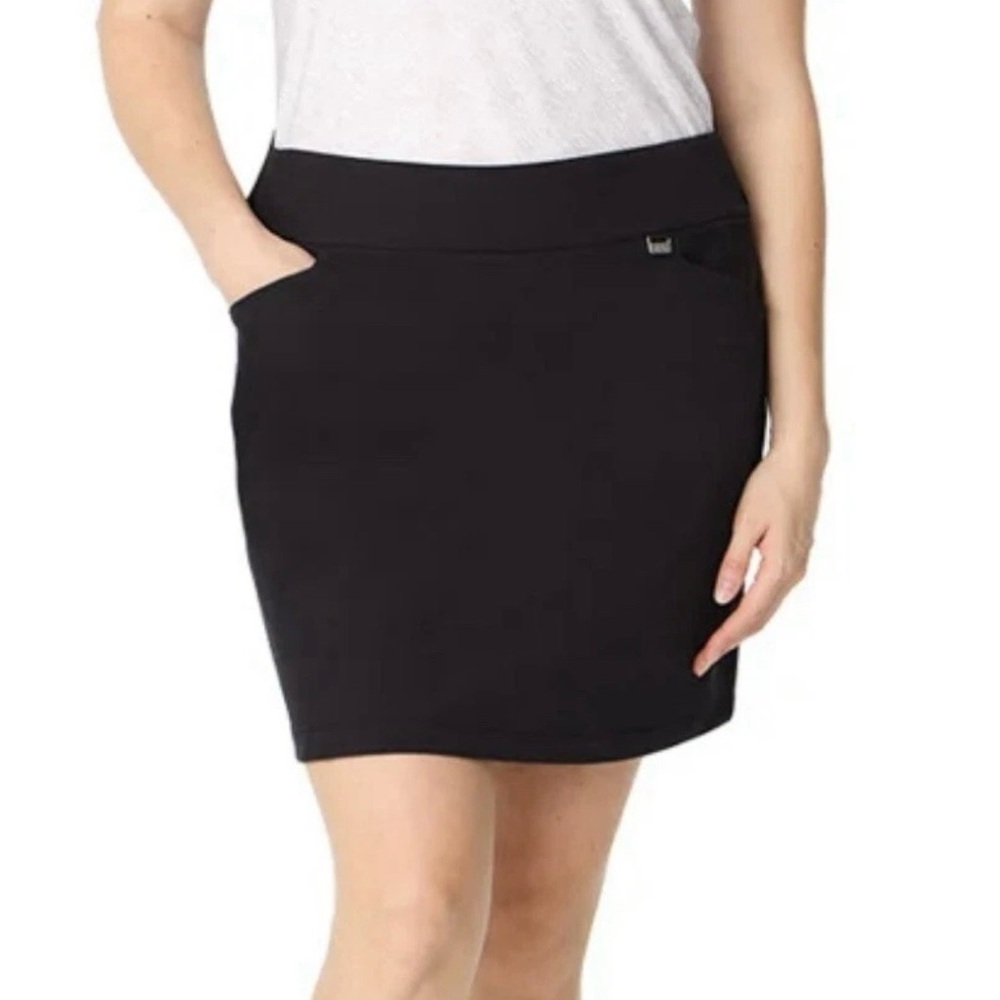 NWT Women's Greg Norman Black Golf Tennis Pickleball Skort Size Large‎